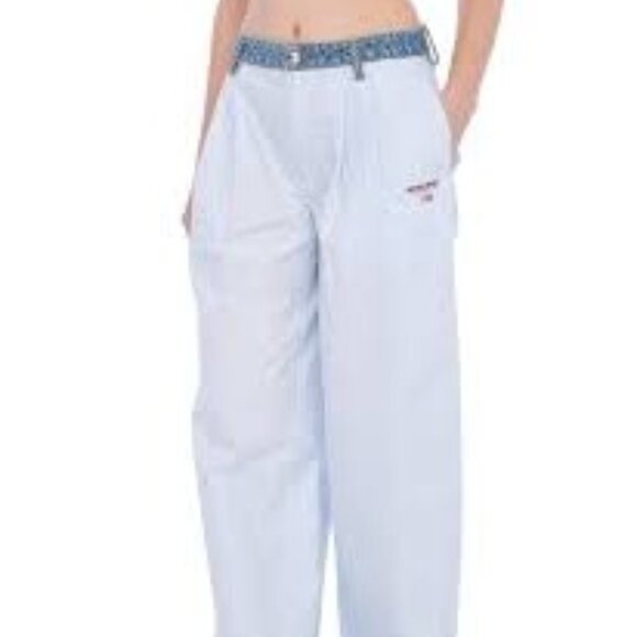 Alexander Wang Wang Sport Striped Wide-Leg Pants Size small XS - Picture 1 of 8